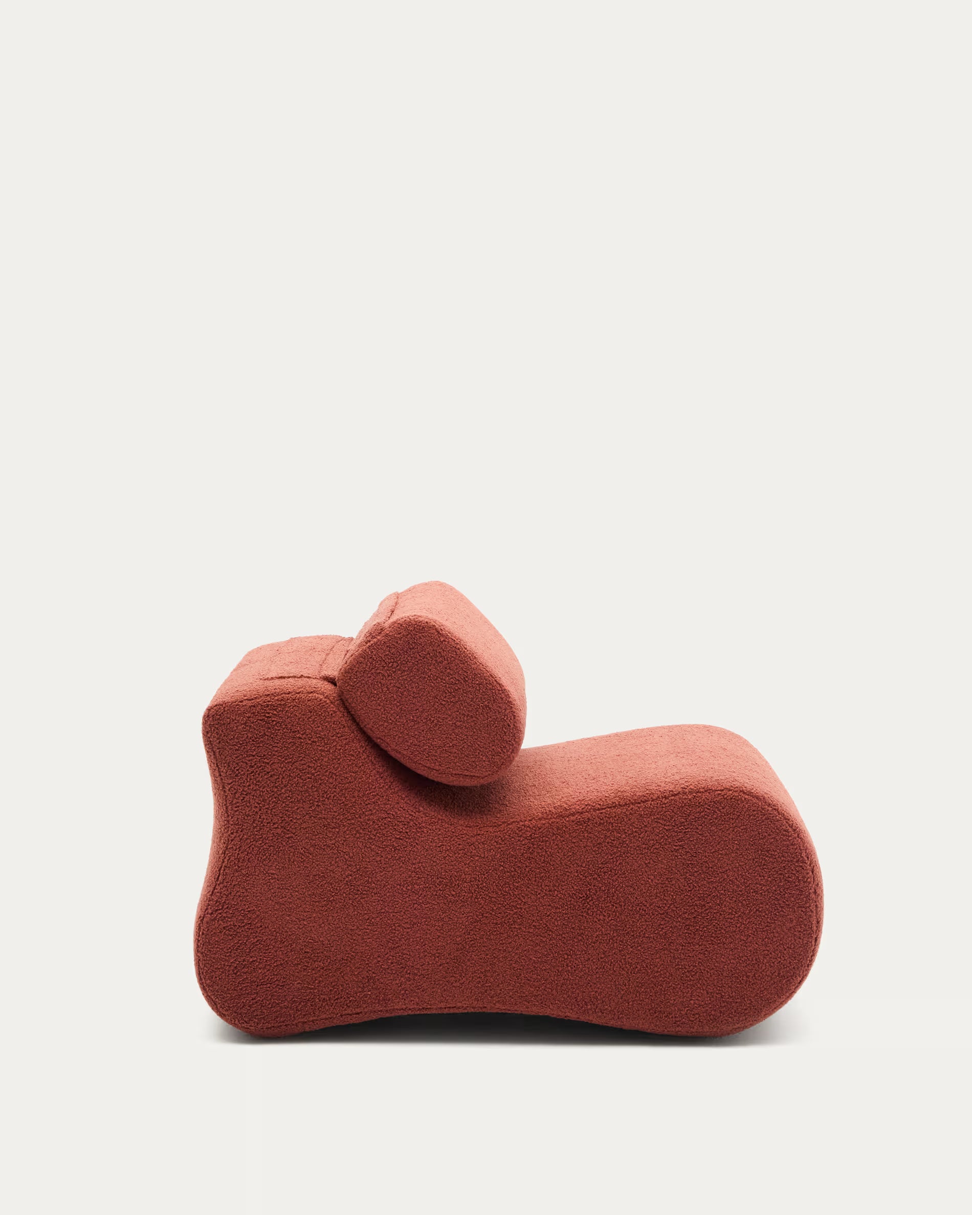 Sessel Japandi Terrakotta Bouclé