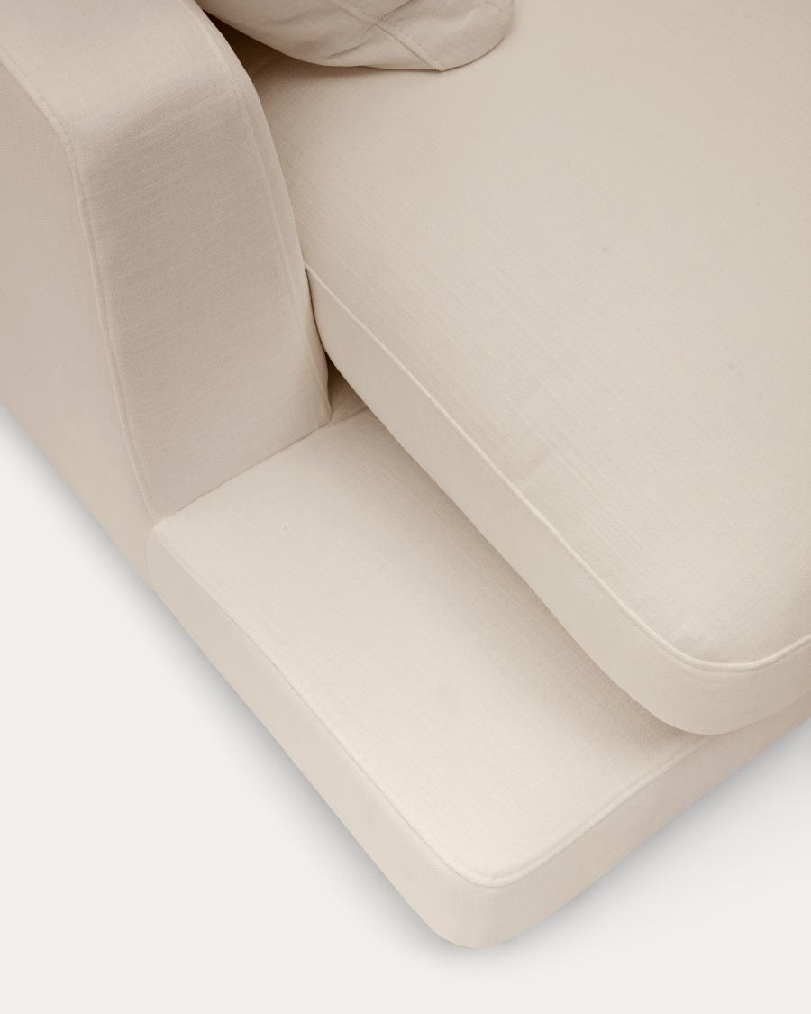 Chaiselongue Japandi Beige Chenille Links