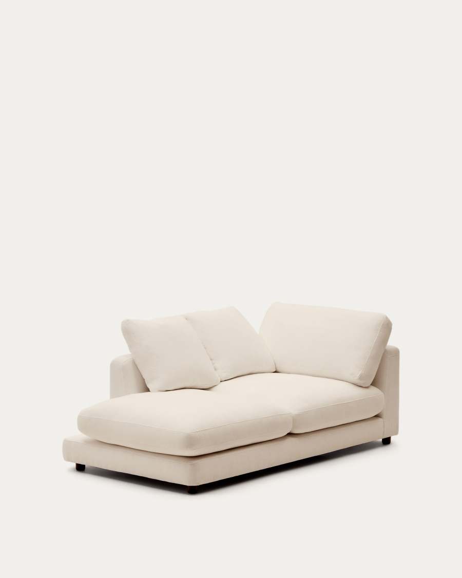 Chaiselongue Japandi Beige Chenille Links