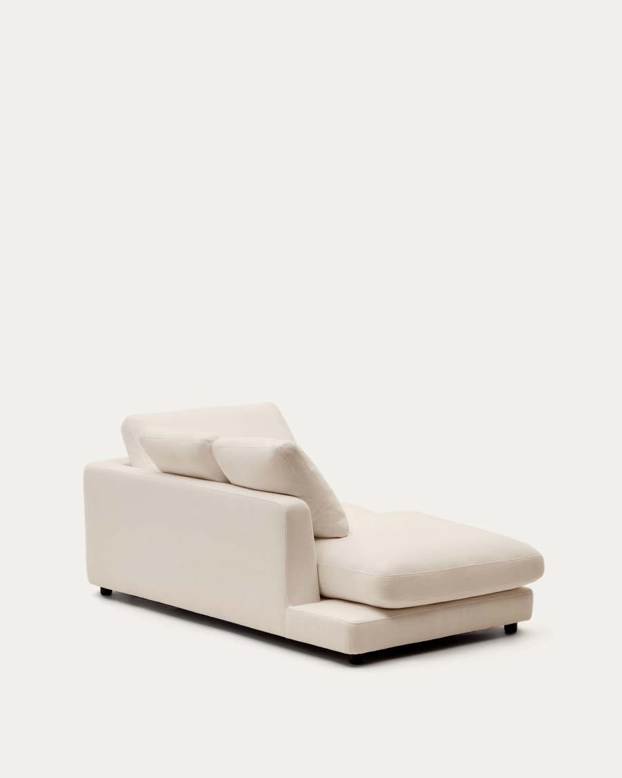 Chaiselongue Japandi Beige Chenille Links