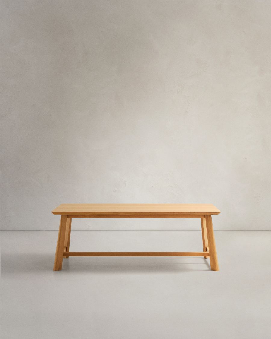 Japandi Esstisch aus Eichenholz Natur 220x100 cm
