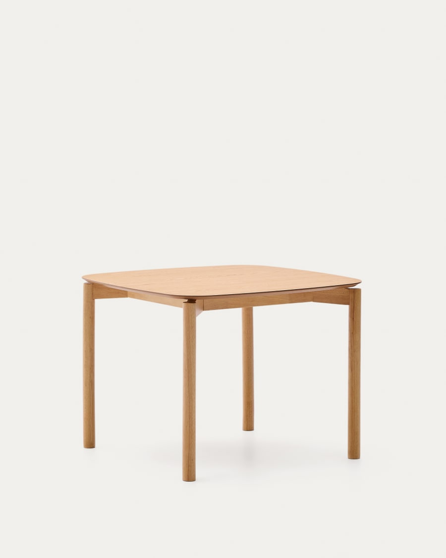 Kleiner quadratischer Japandi Beistelltisch