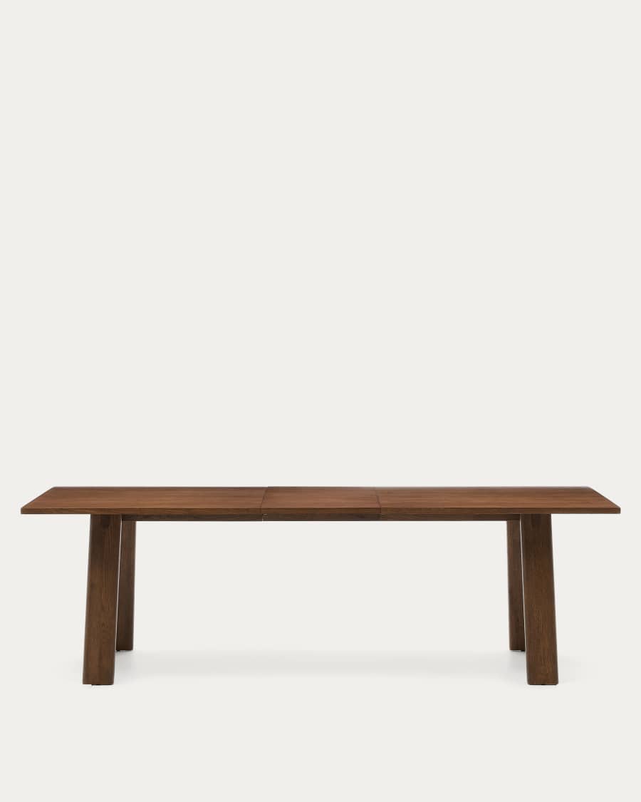 Japandi Ausziehtisch aus Eichenholz und Nussbaum, 200–250 cm