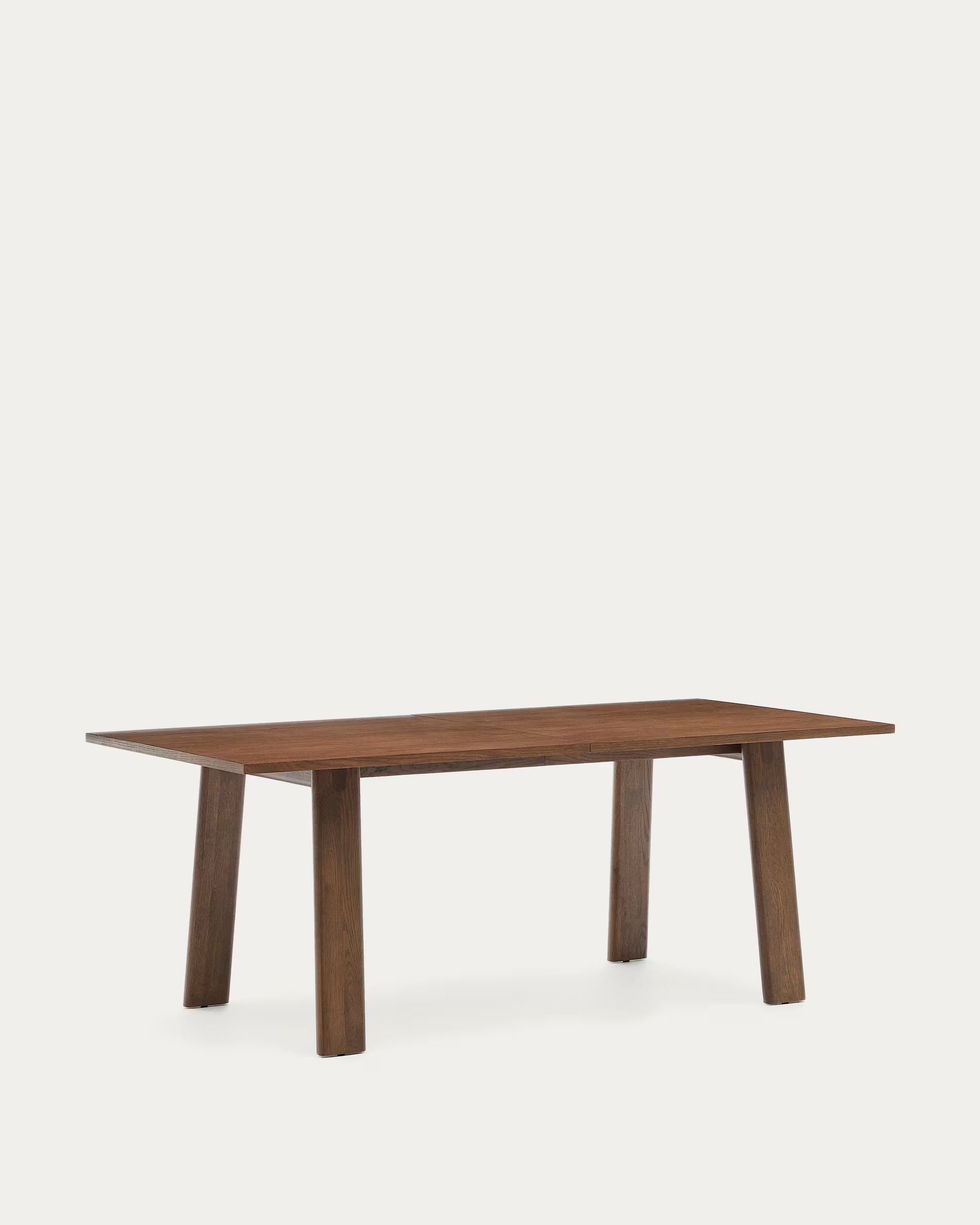 Japandi Ausziehtisch aus Eichenholz und Nussbaum, 200–250 cm