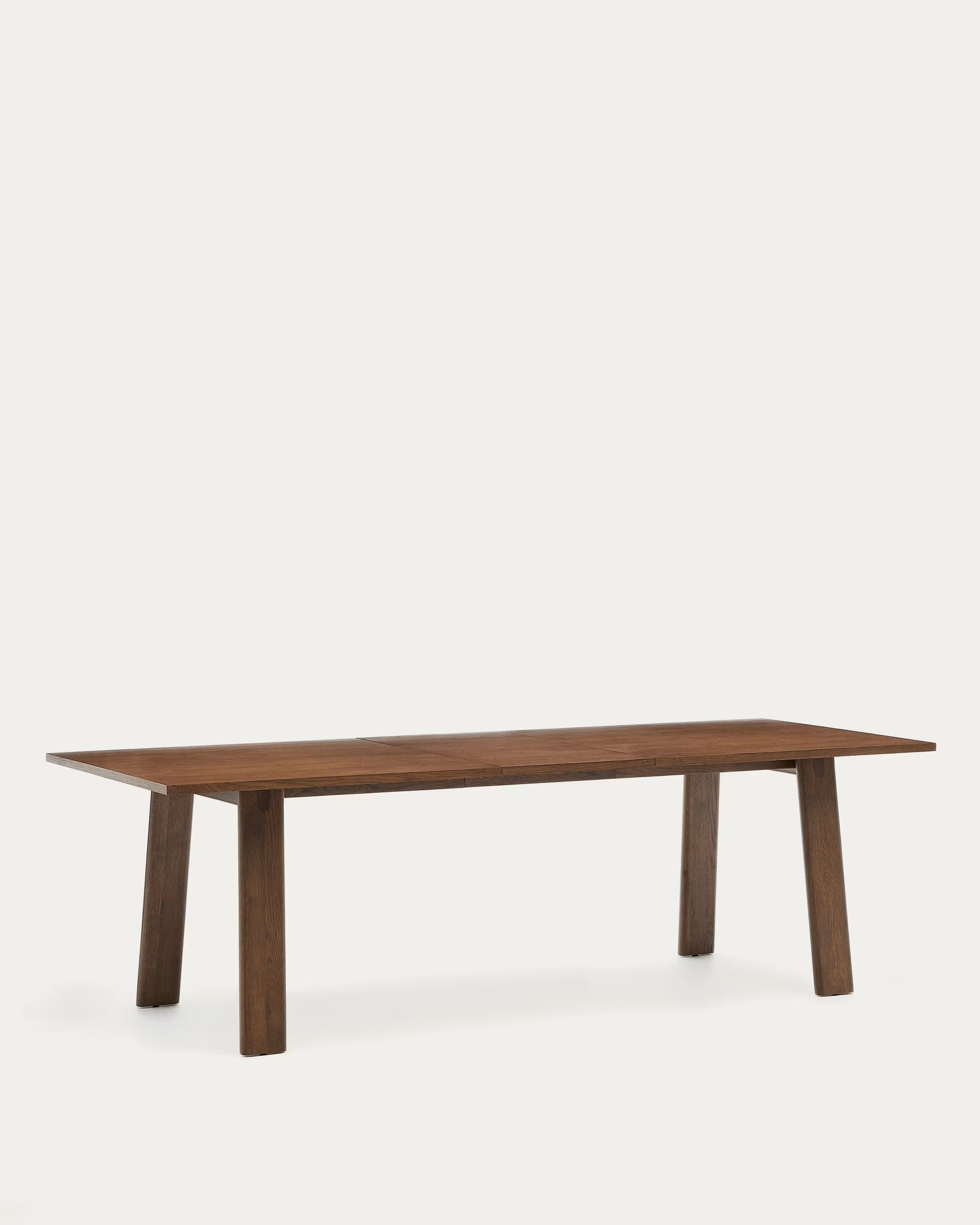 Japandi Ausziehtisch aus Eichenholz und Nussbaum, 200–250 cm
