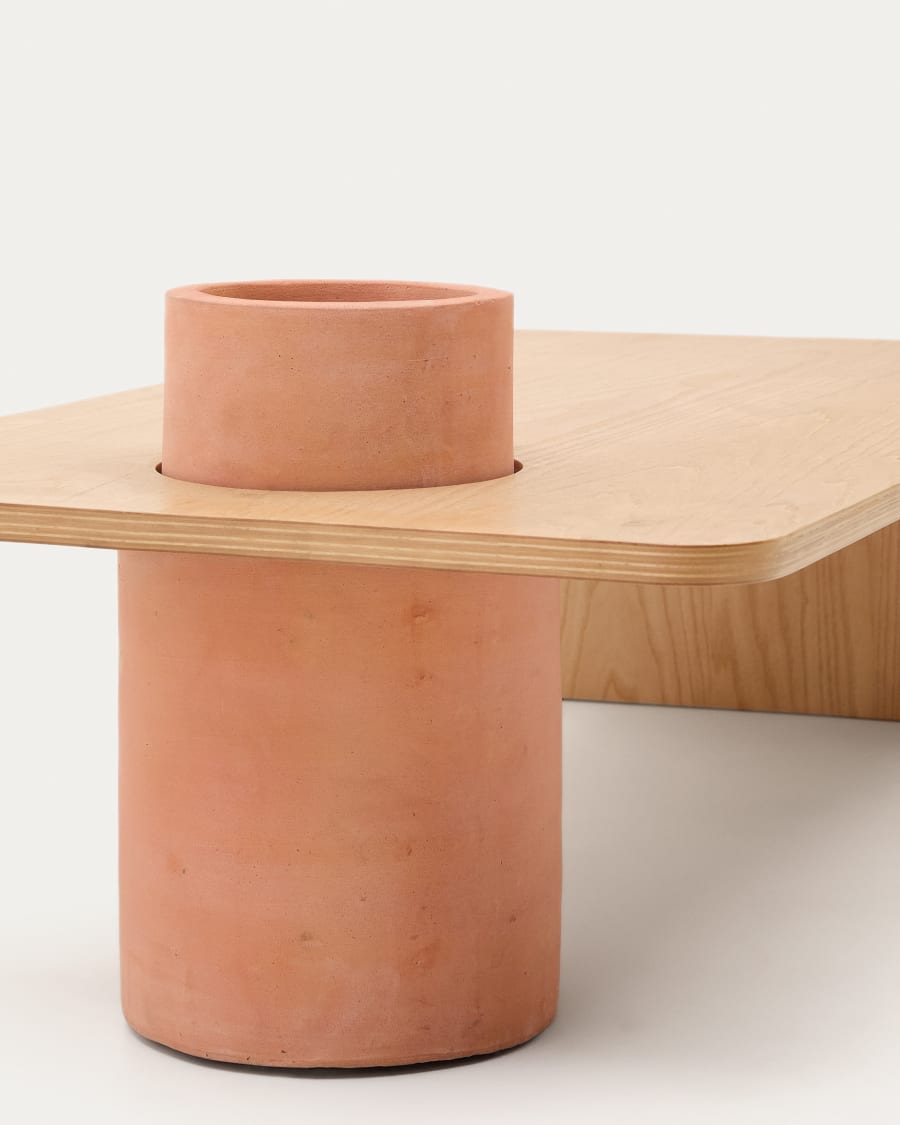 Japandi Couchtisch Terracotta