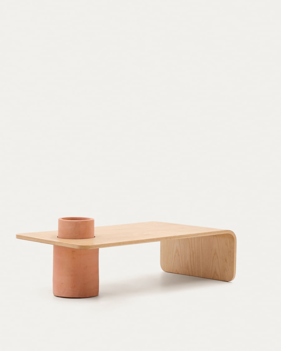 Japandi Couchtisch Terracotta