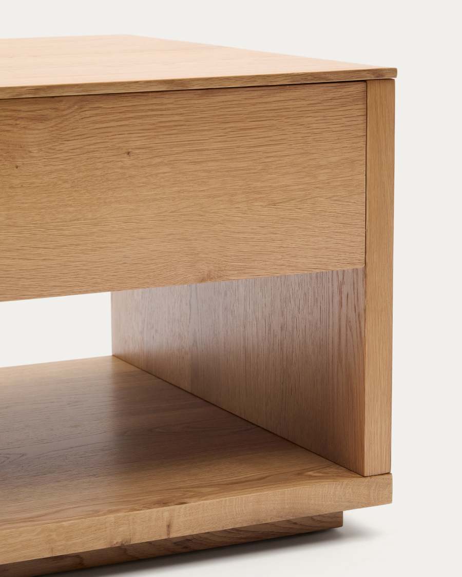 Couchtisch Japandi Eichenfurnier Natur Klappbar 120x60 cm
