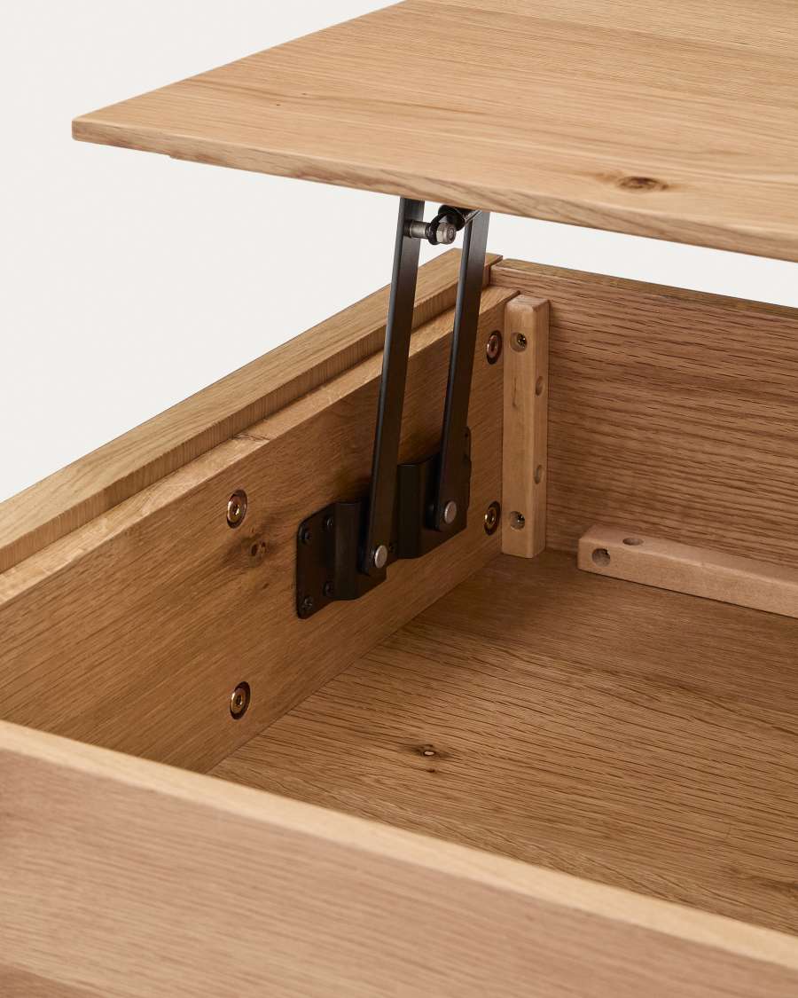 Couchtisch Japandi Eichenfurnier Natur Klappbar 120x60 cm