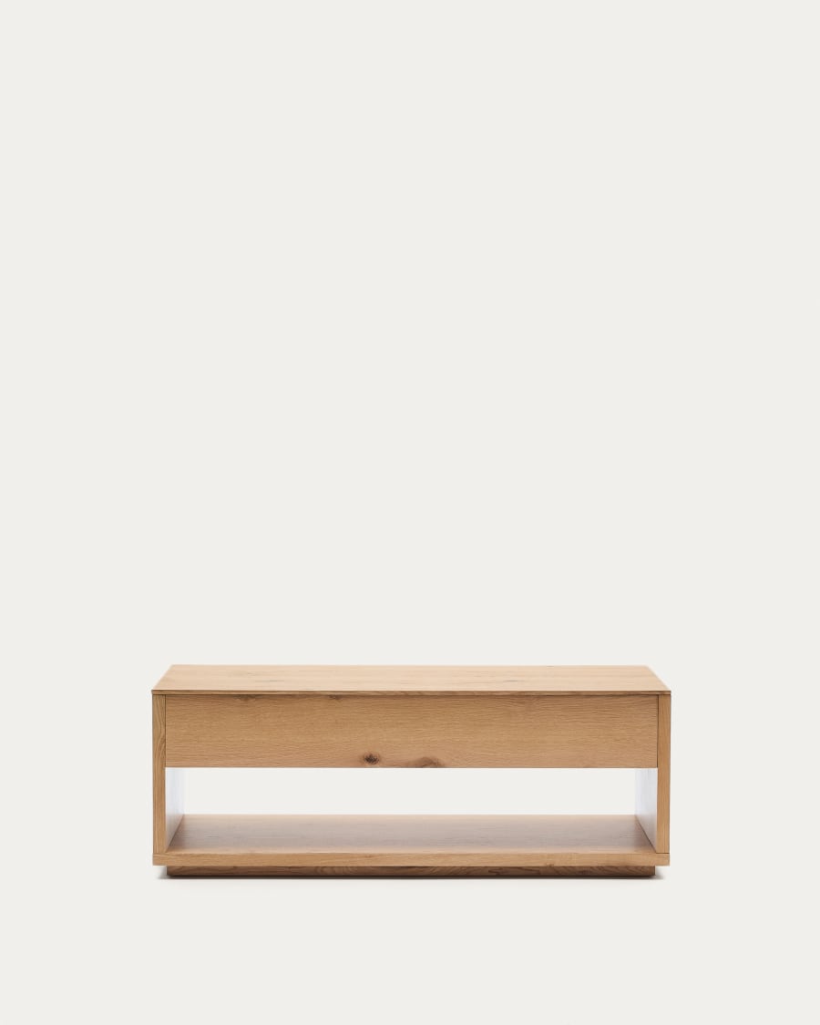 Couchtisch Japandi Eichenfurnier Natur Klappbar 120x60 cm