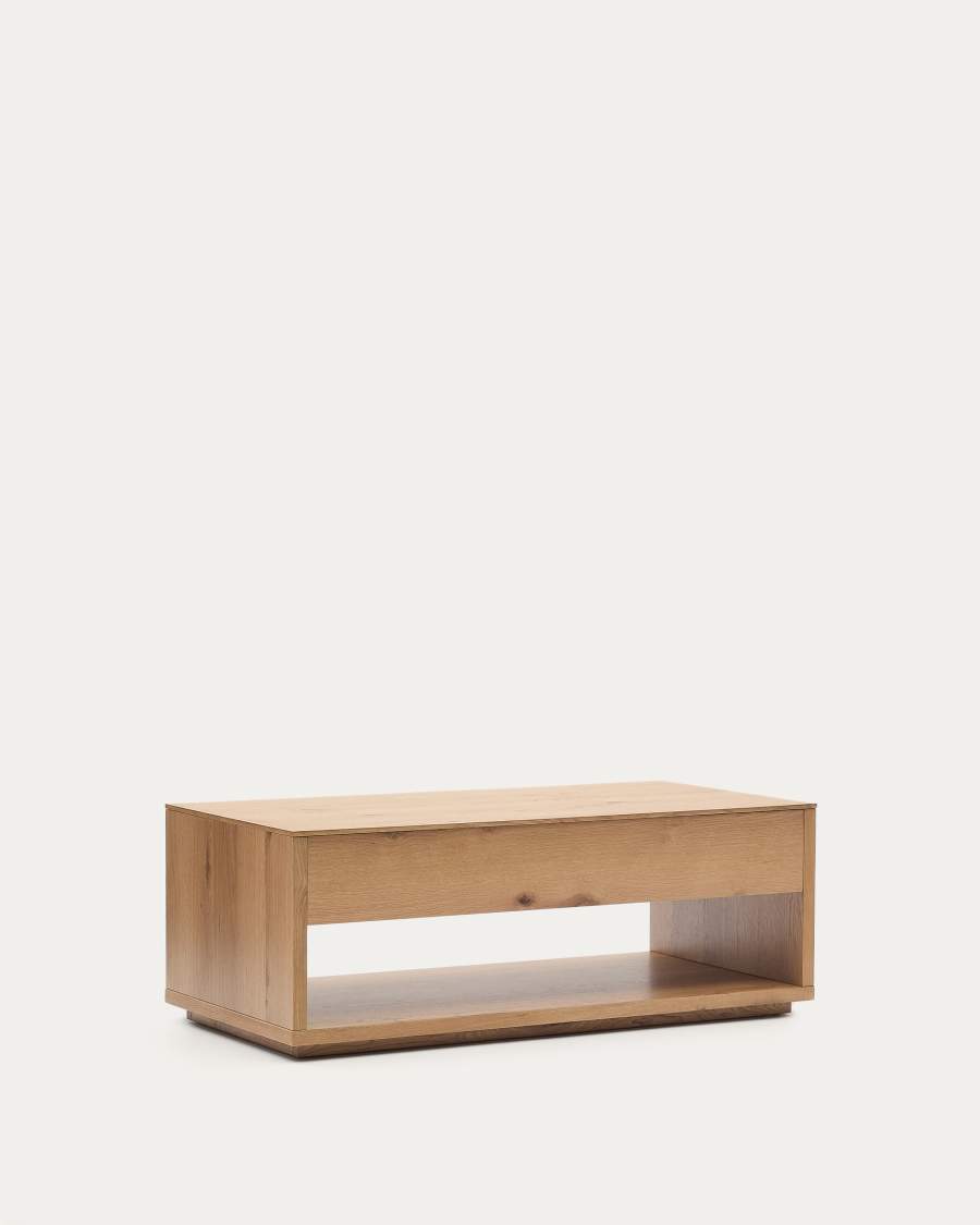 Couchtisch Japandi Eichenfurnier Natur Klappbar 120x60 cm