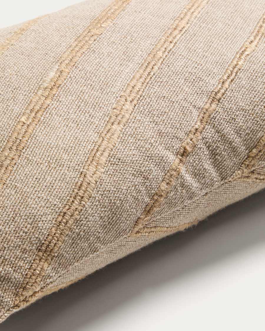 Kissenbezug Japandi Baumwolle Viskose Beige 30x50 cm