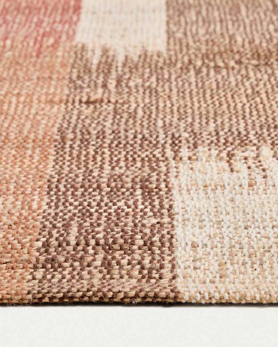 Teppich Japandi Jute Mehrfarbig Ikat 200x300 cm