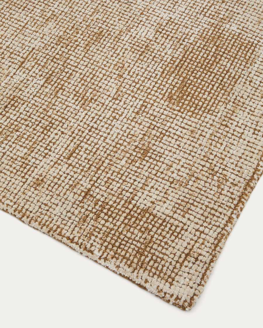 Teppich Japandi Wolle Bambusviskose Grün 160x230 cm