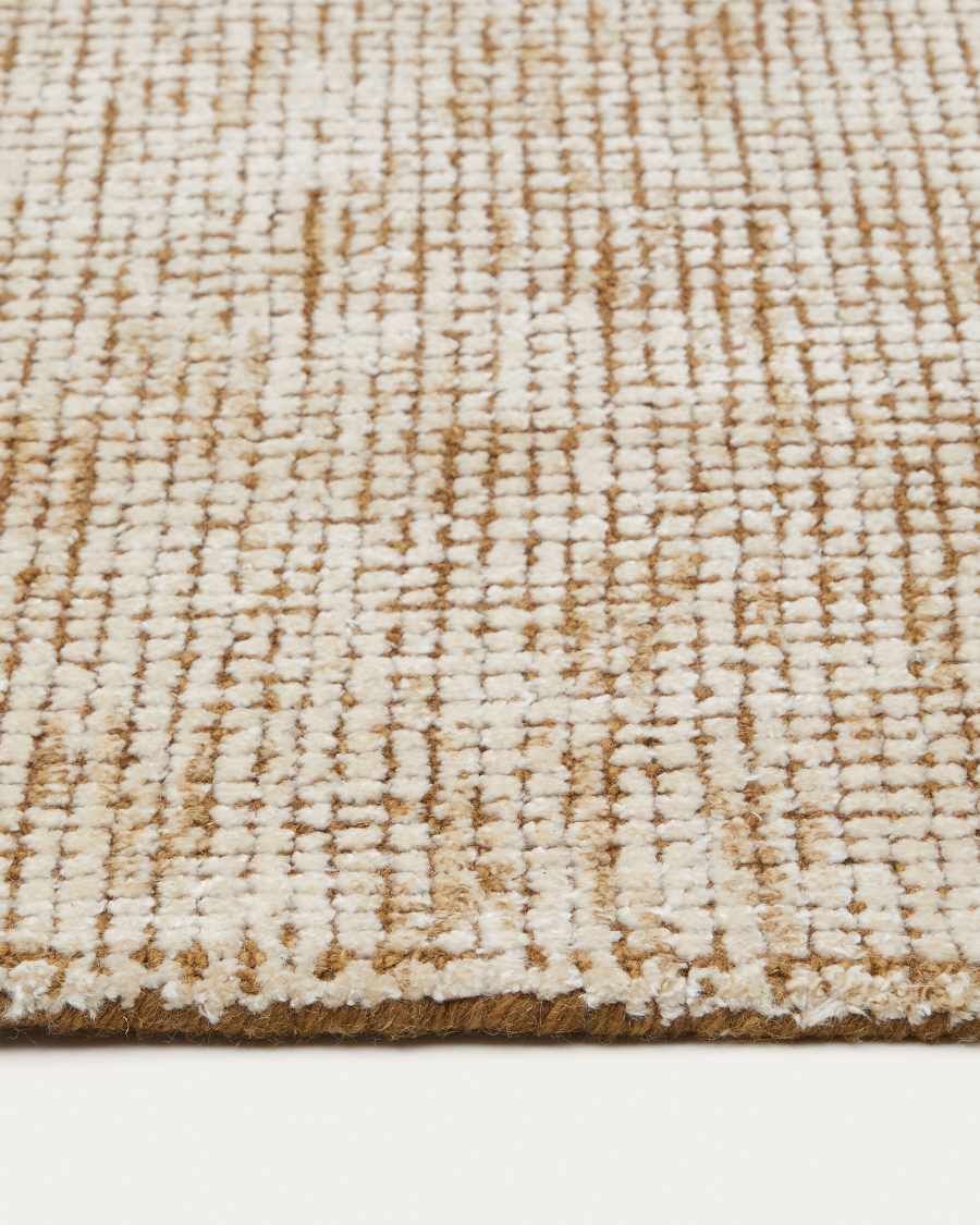 Teppich Japandi Wolle Bambusviskose Grün 160x230 cm