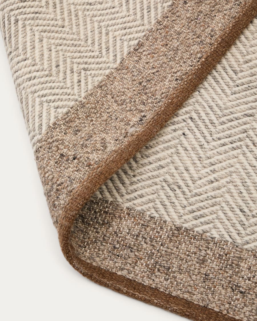 Japandi Fischgrät Teppich