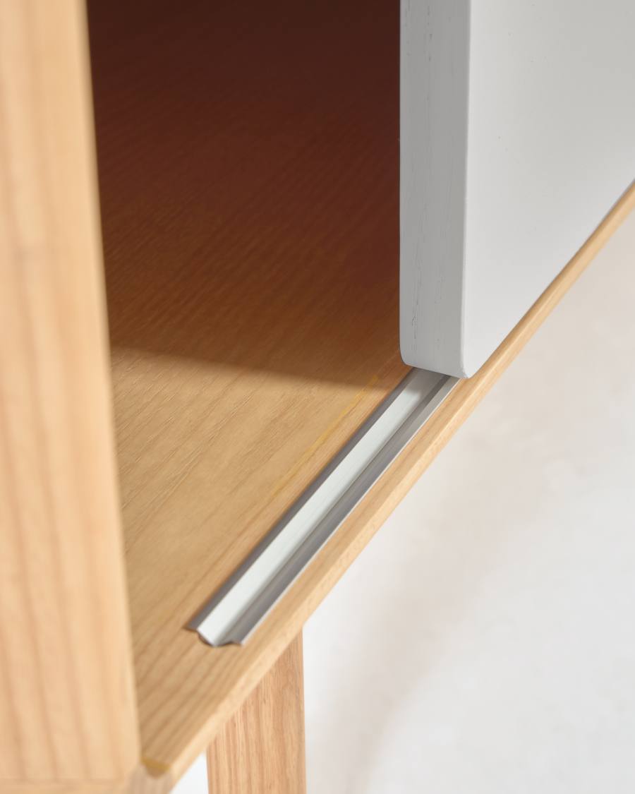 TV-Schrank Japandi Eschenholz 2 Türen 180x41 cm