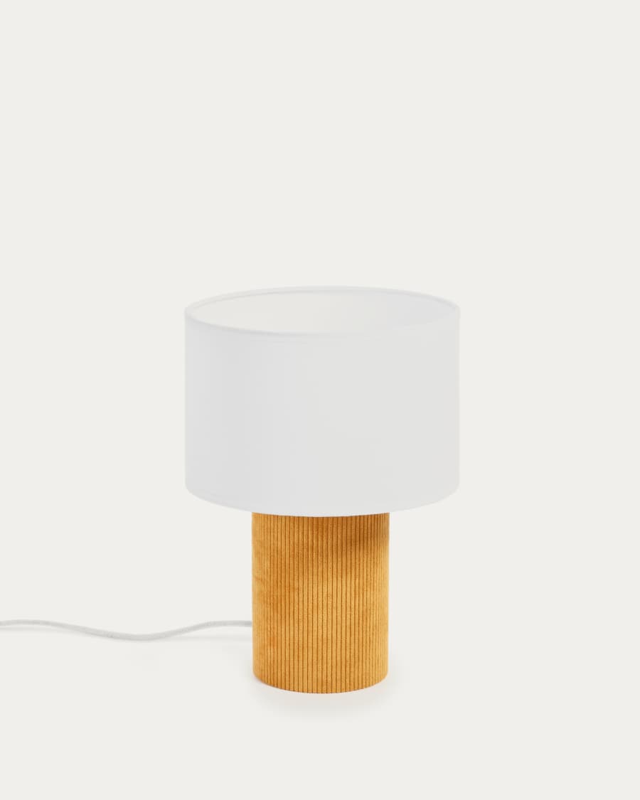 Tischlampe Japandi Kordel Senfgelb
