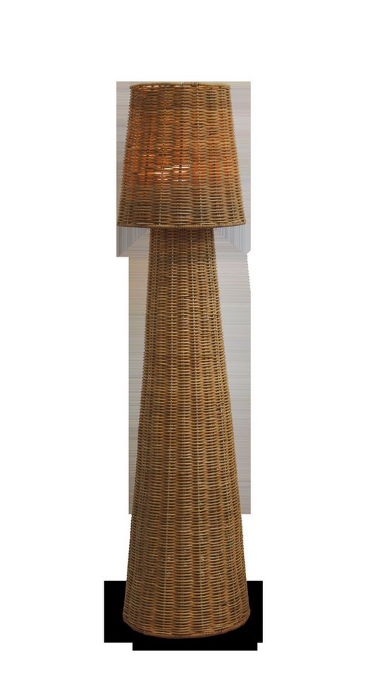 Japandi Outdoor-Stehlampe aus Rattan mit LED