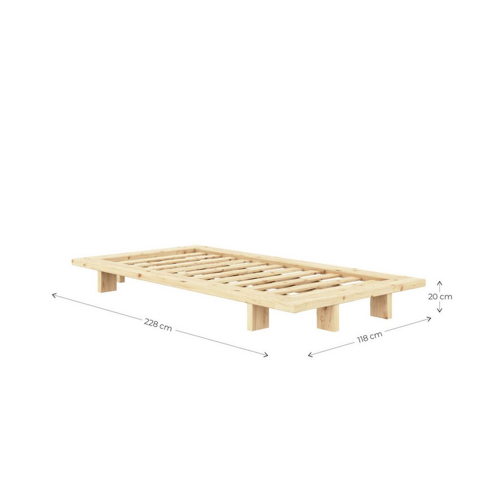 Japandi Futonbett aus massiver Eiche
