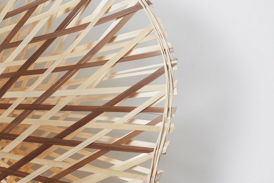 Japandi LED-Wandleuchte aus Bambus