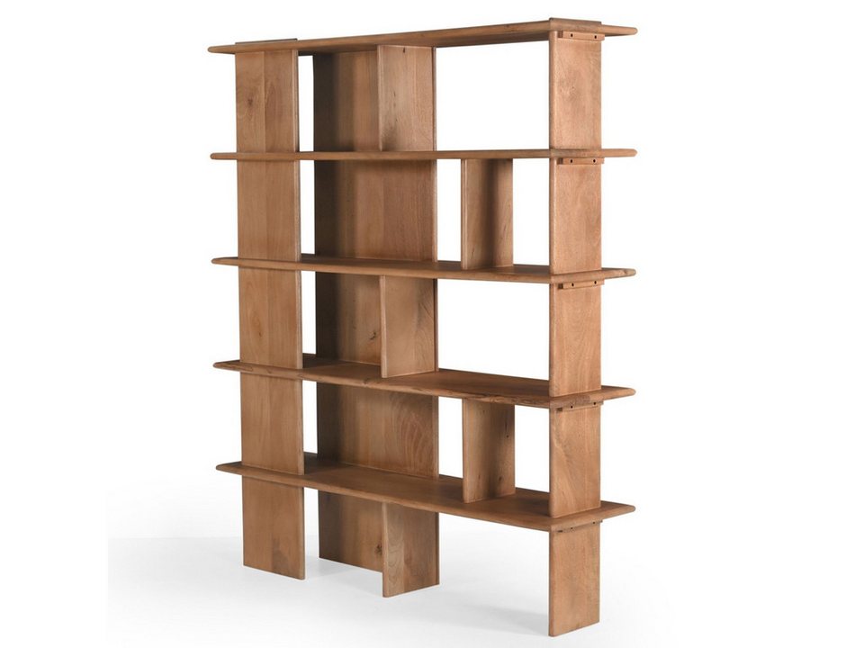 Offenes Japandi Regal aus Mangoholz Natur