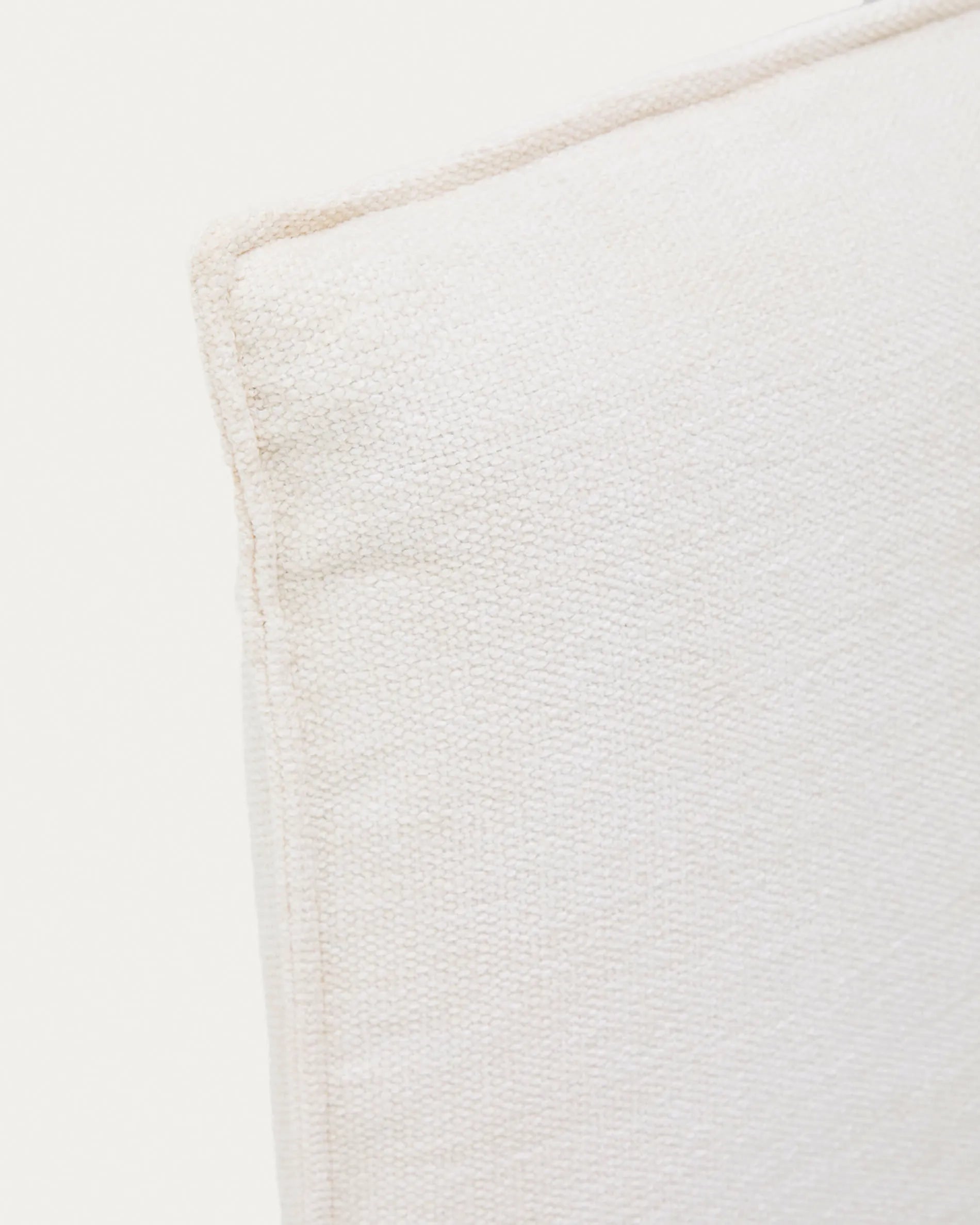 Weißes Chenille Japandi Bett 180x200cm