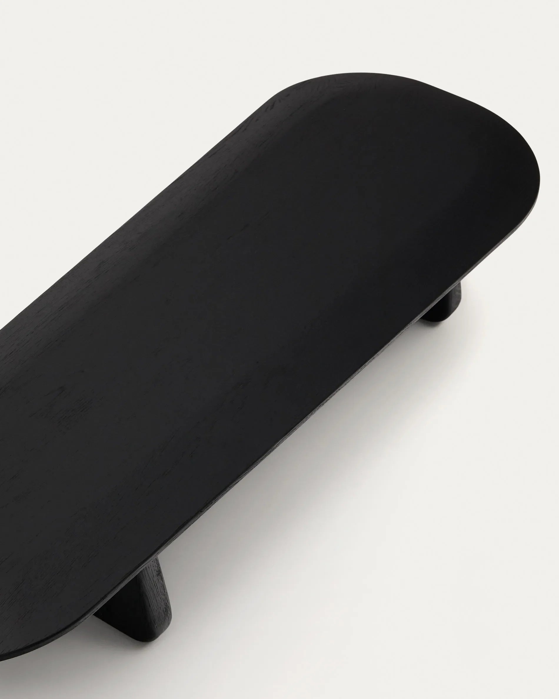 Schwarzer Bio Japandi Couchtisch