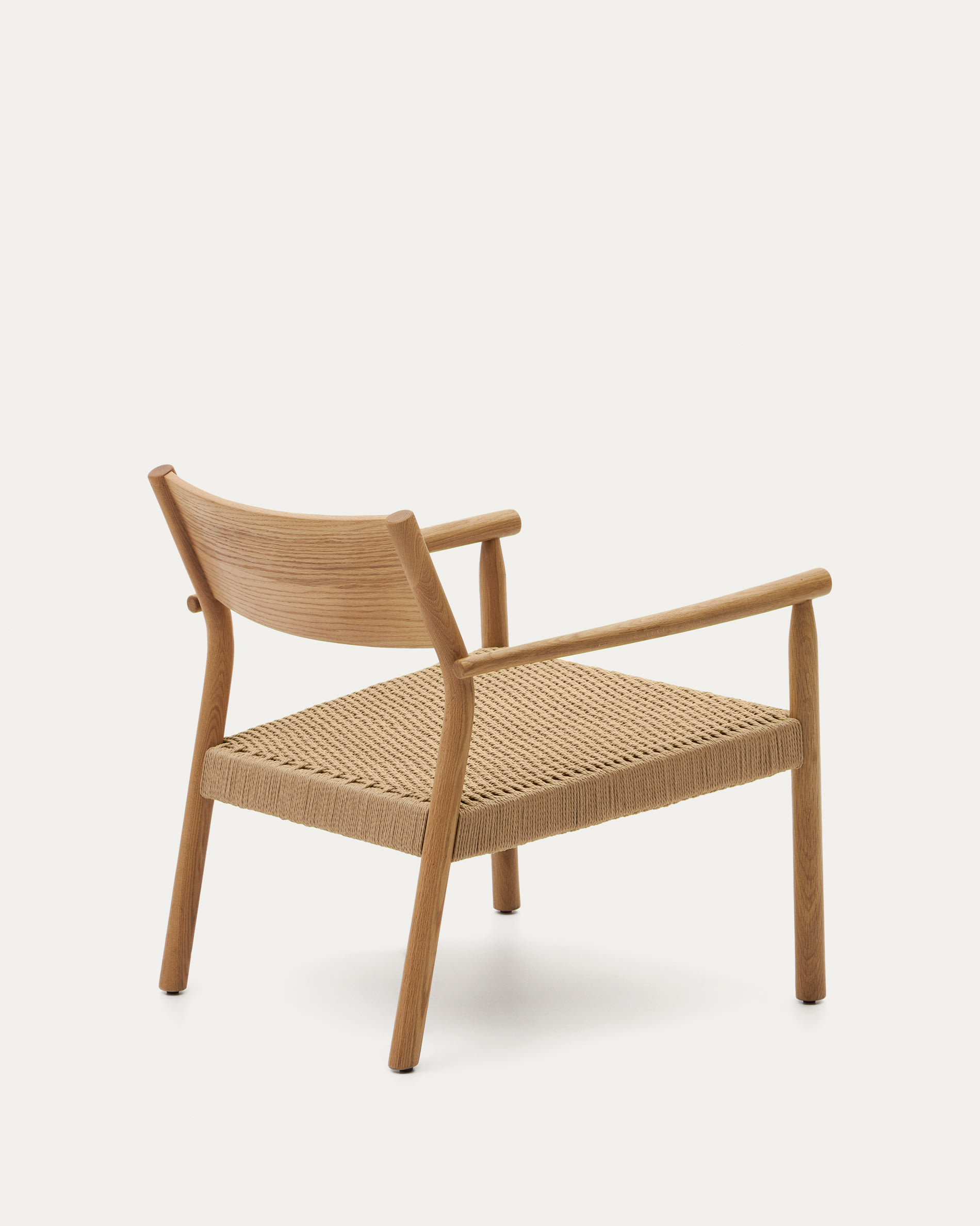 Japandi Sessel aus Holz und Seil
