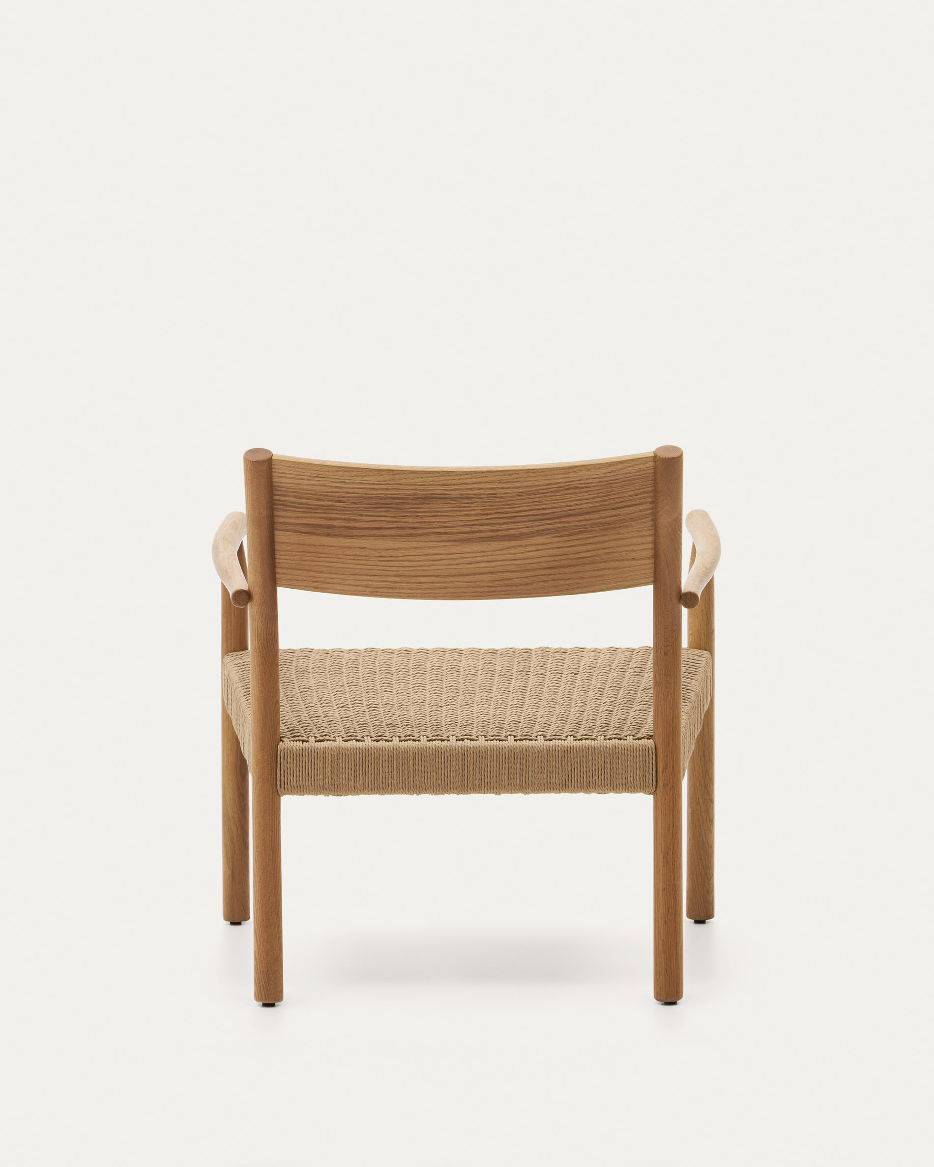 Japandi Sessel aus Holz und Seil