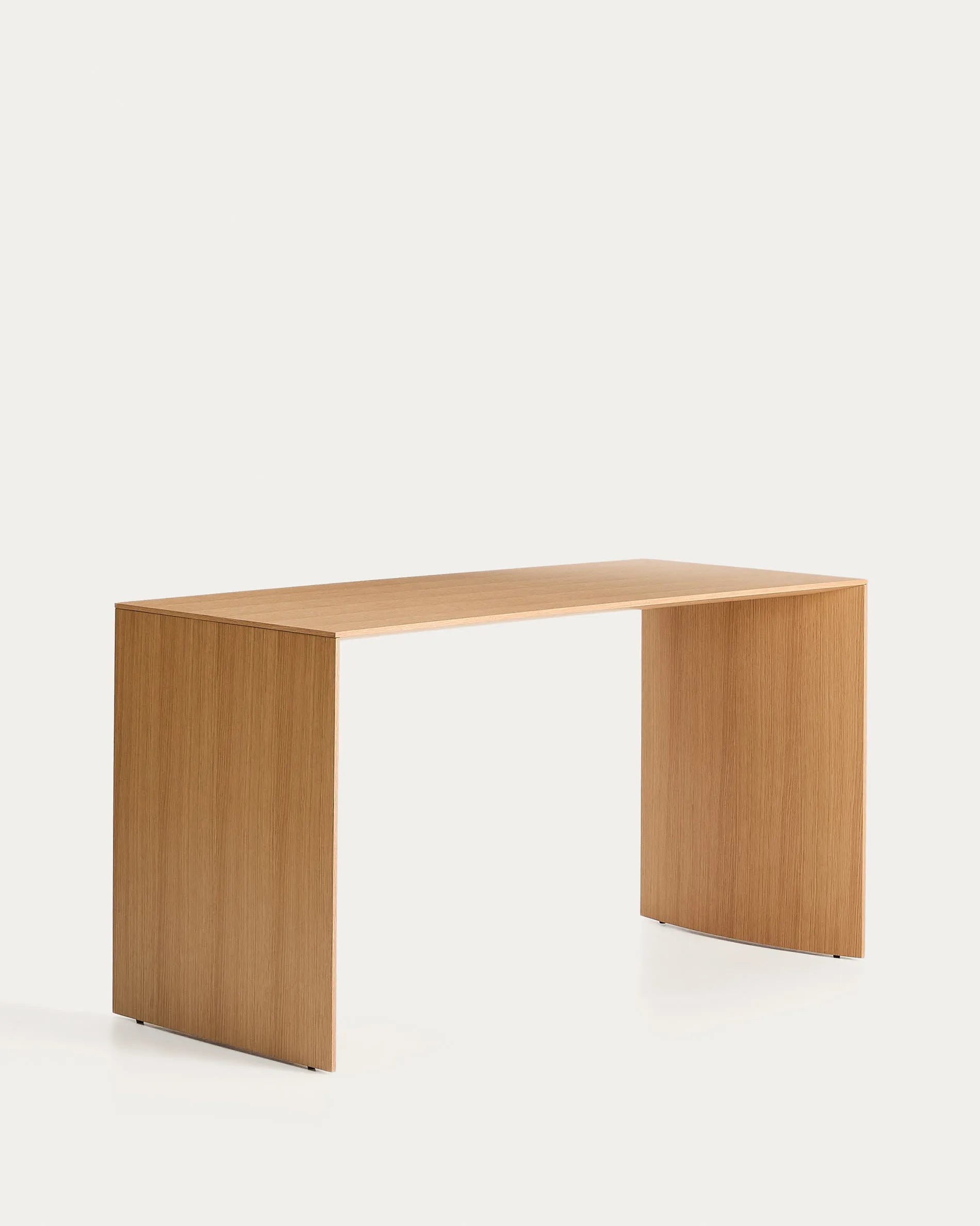 Japandi Schreibtisch aus hellem Holz