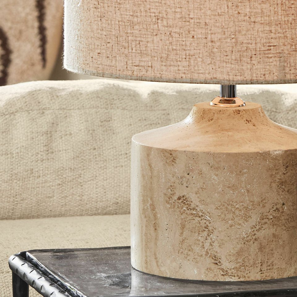 Japandi Tischleuchte in Beige