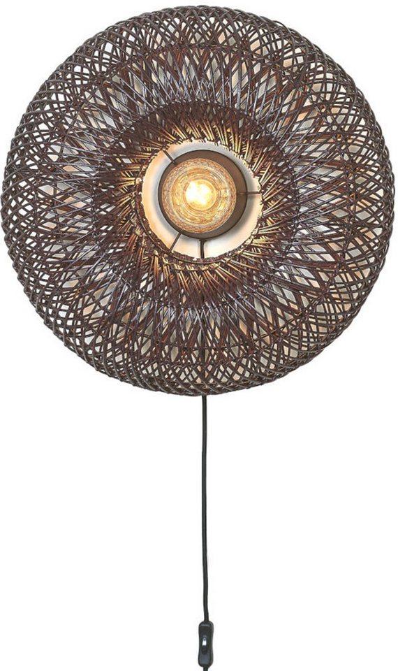 Japandi LED-Wandleuchte aus Naturmaterialien