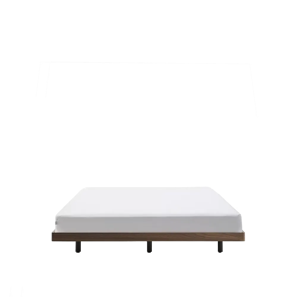 Japandi Bett 160x200cm Nussbaum Furnier