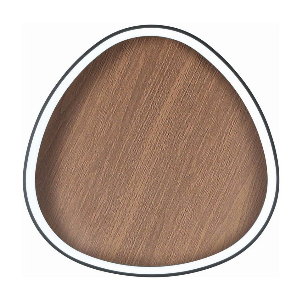 Japandi LED-Deckenleuchte aus Holz und Aluminium