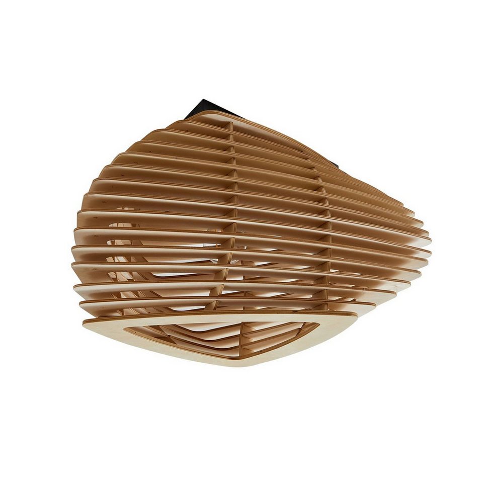 Japandi LED-Deckenleuchte aus Holz