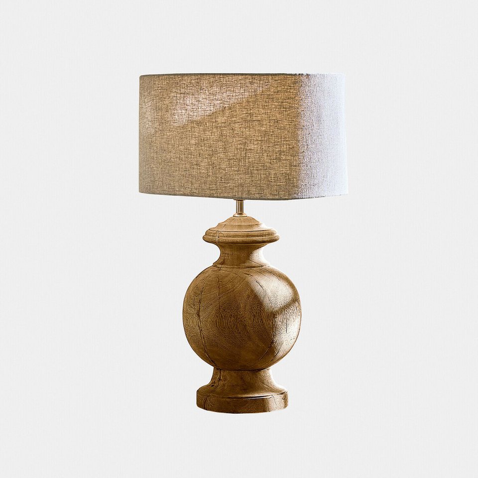 Japandi Tischleuchte Beige Braun