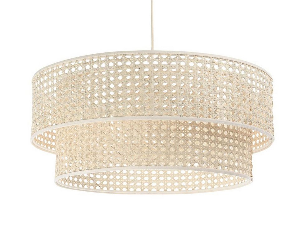 Japandi Rattan-Pendelleuchte im Flechtdesign