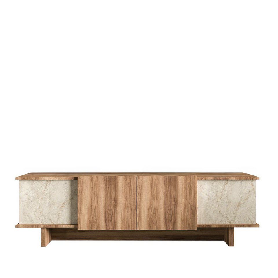 Japandi TV-Board im Boho-Design