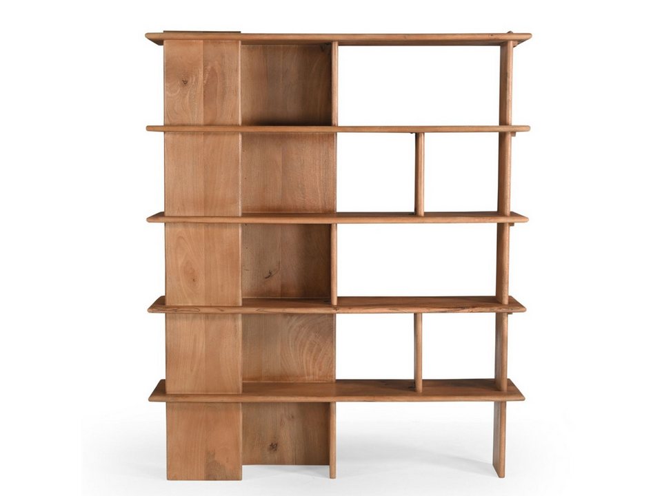 Offenes Japandi Regal aus Mangoholz Natur